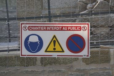 panneau de chantier
